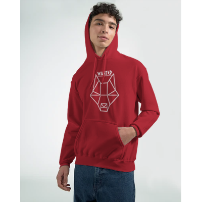 Cherry Red Unisex Wanted Pullover Hoodie.